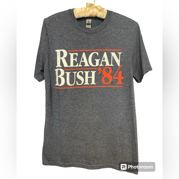 Reagan Bush ‘84 Presidential Race Logo Tee-Shirt T-Shirt Gildan Brand SZ S - Picture 1 of 5